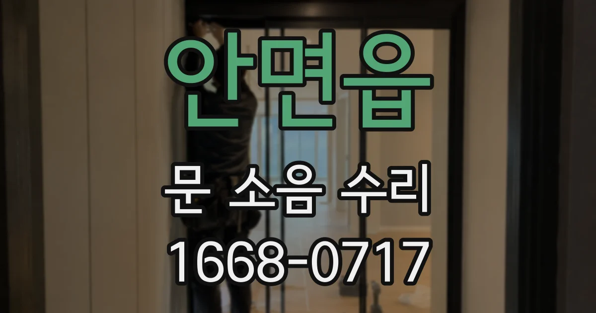 안면읍 문 소음 수리