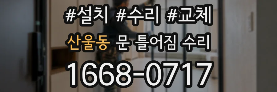 산울동 문 틀어짐 수리