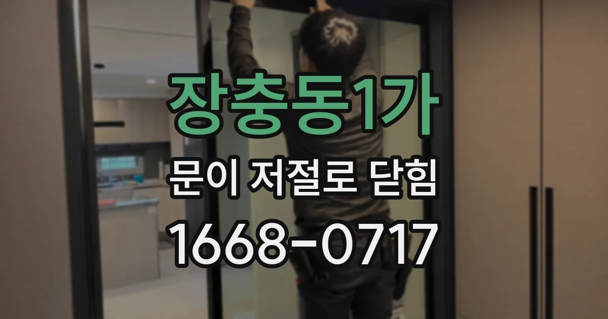 장충동1가 문이 저절로 닫힘