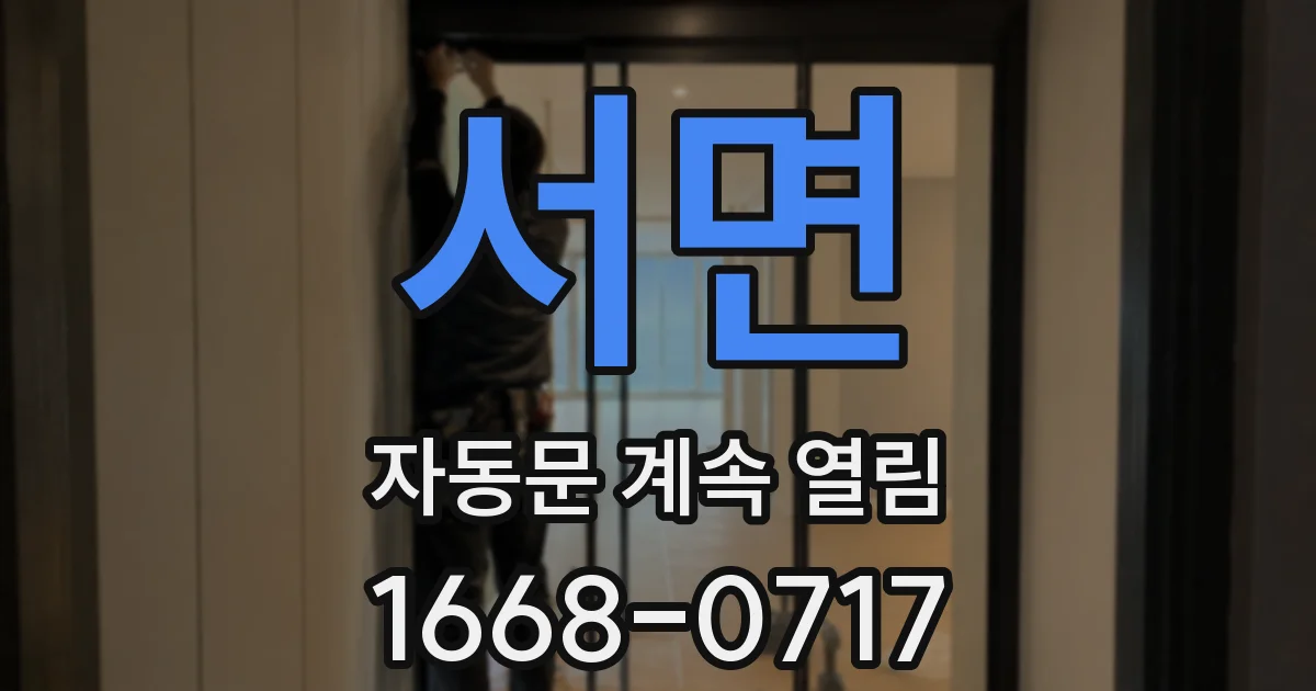 서면 자동문 계속 열림
