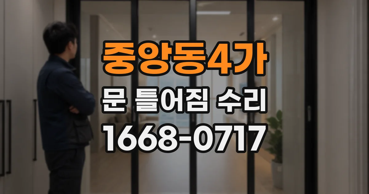 중앙동4가 문 틀어짐 수리
