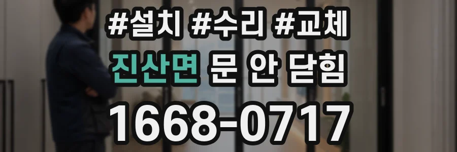진산면 문 안 닫힘