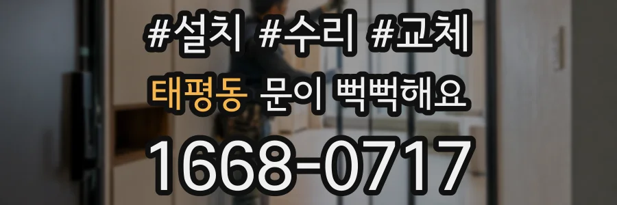 태평동 문이 뻑뻑해요