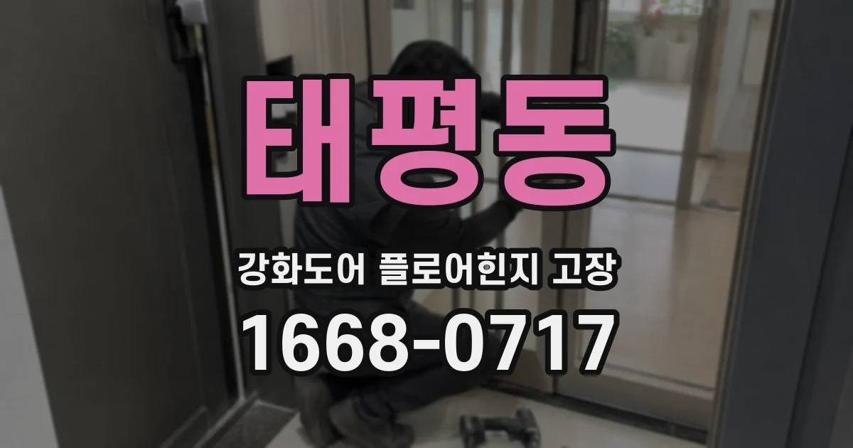 태평동 강화도어 플로어힌지 고장