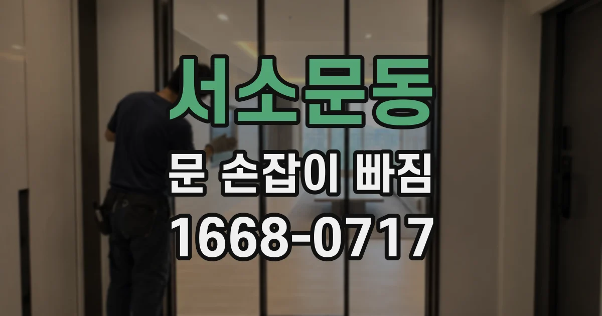 서소문동 문 손잡이 빠짐