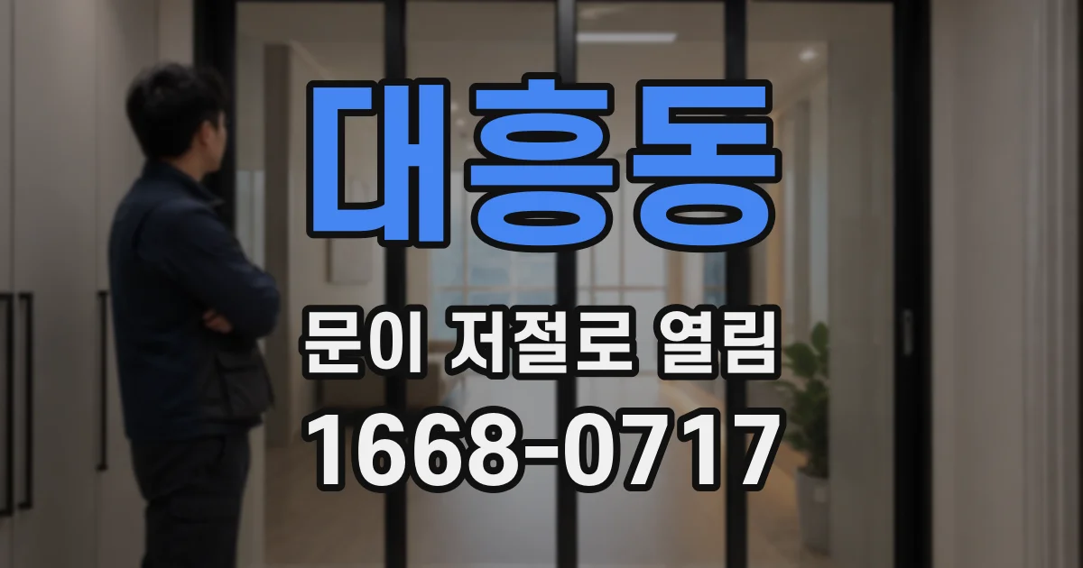 대흥동 문이 저절로 열림