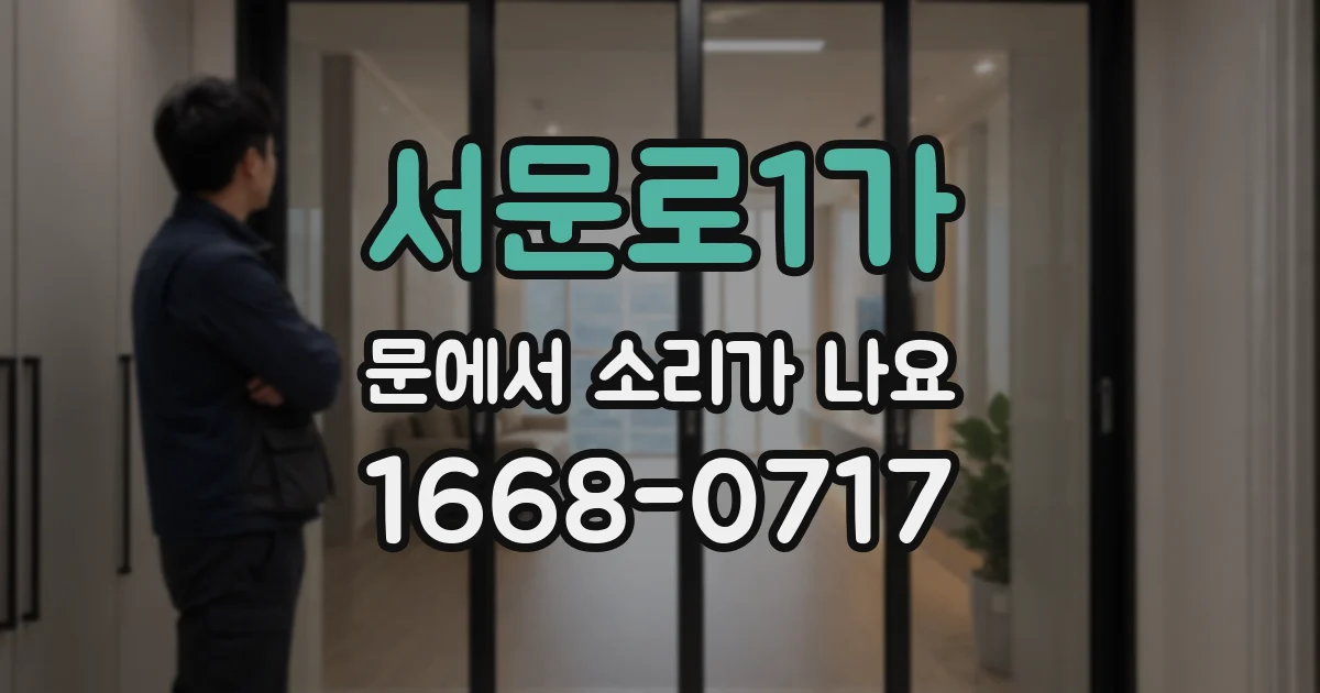 서문로1가 문에서 소리가 나요