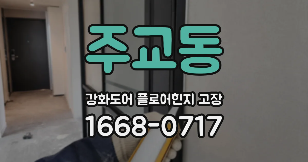 주교동 강화도어 플로어힌지 고장