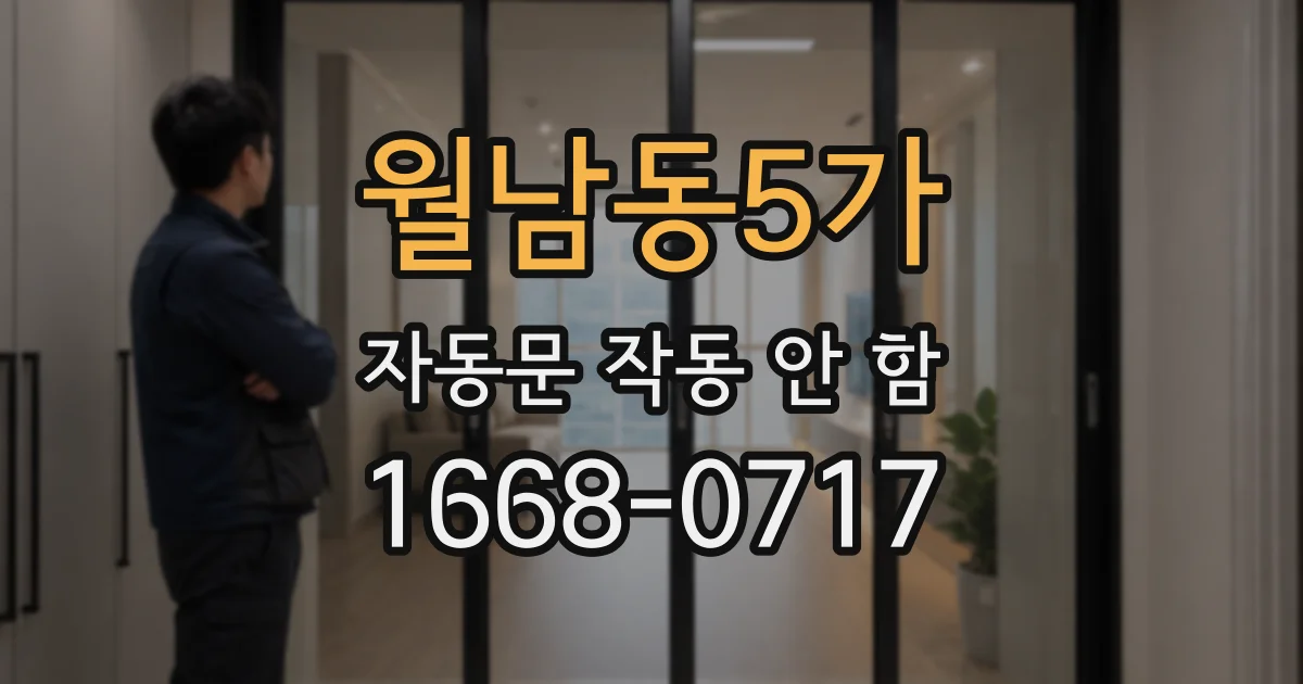 월남동5가 자동문 작동 안 함