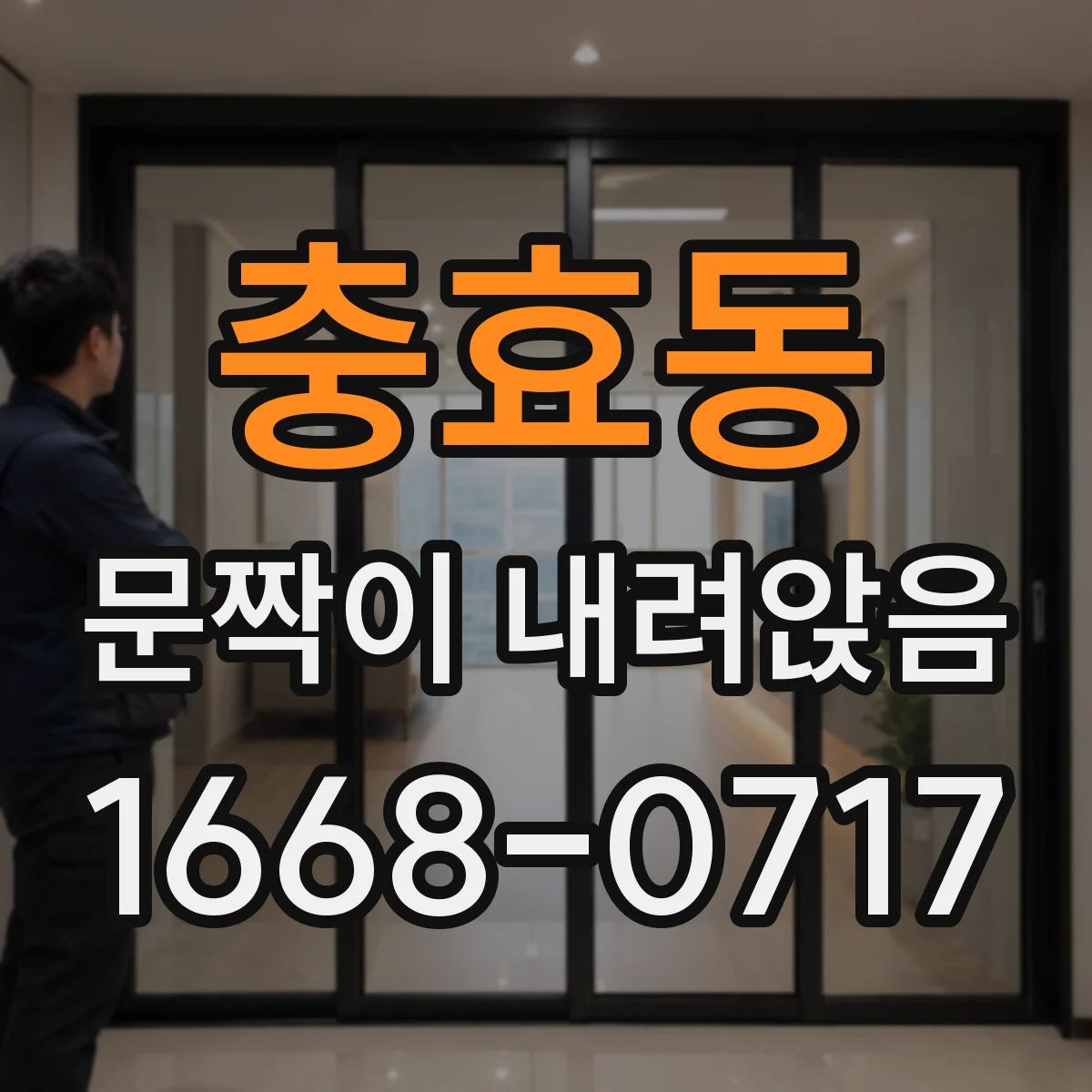 충효동 문짝이 내려앉음