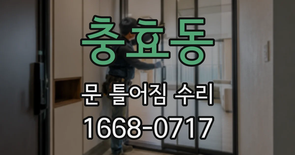 충효동 문 틀어짐 수리