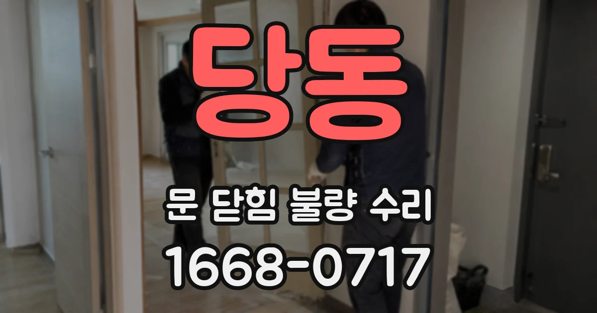 당동 문 닫힘 불량 수리