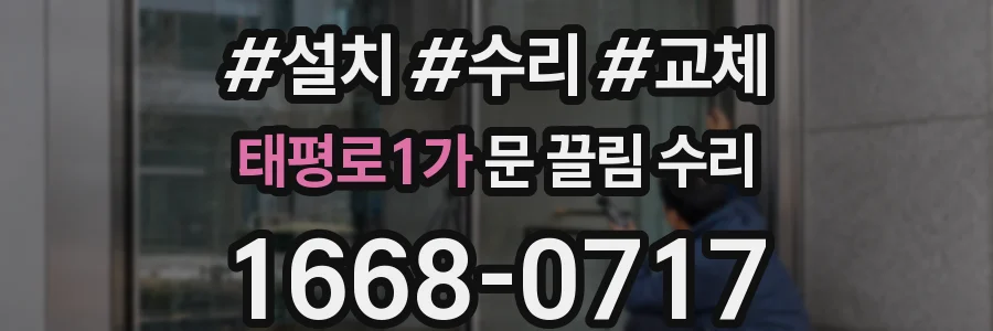 태평로1가 문 끌림 수리