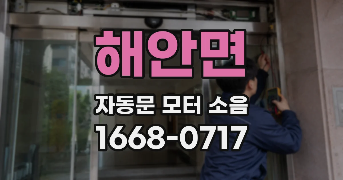 해안면 자동문 모터 소음