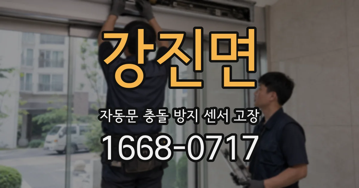 강진면 자동문 충돌 방지 센서 고장