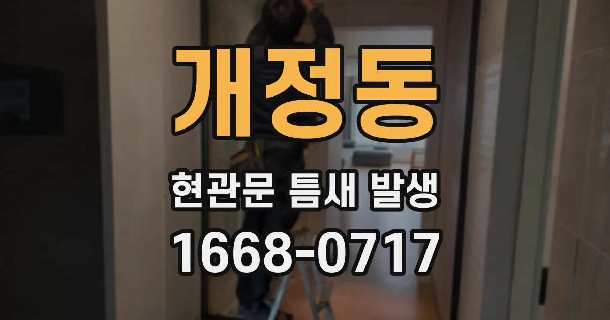 개정동 현관문 틈새 발생
