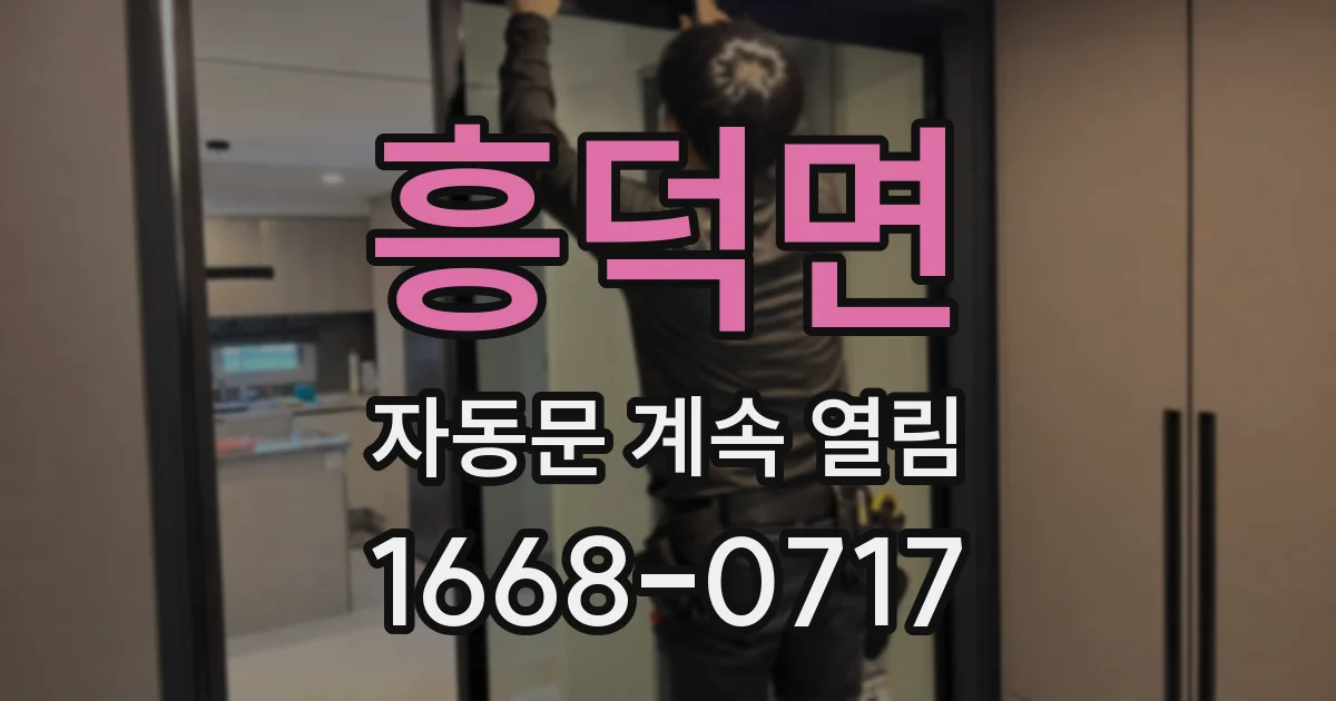 흥덕면 자동문 계속 열림