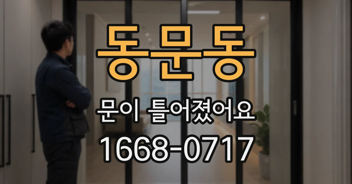 동문동 문이 틀어졌어요