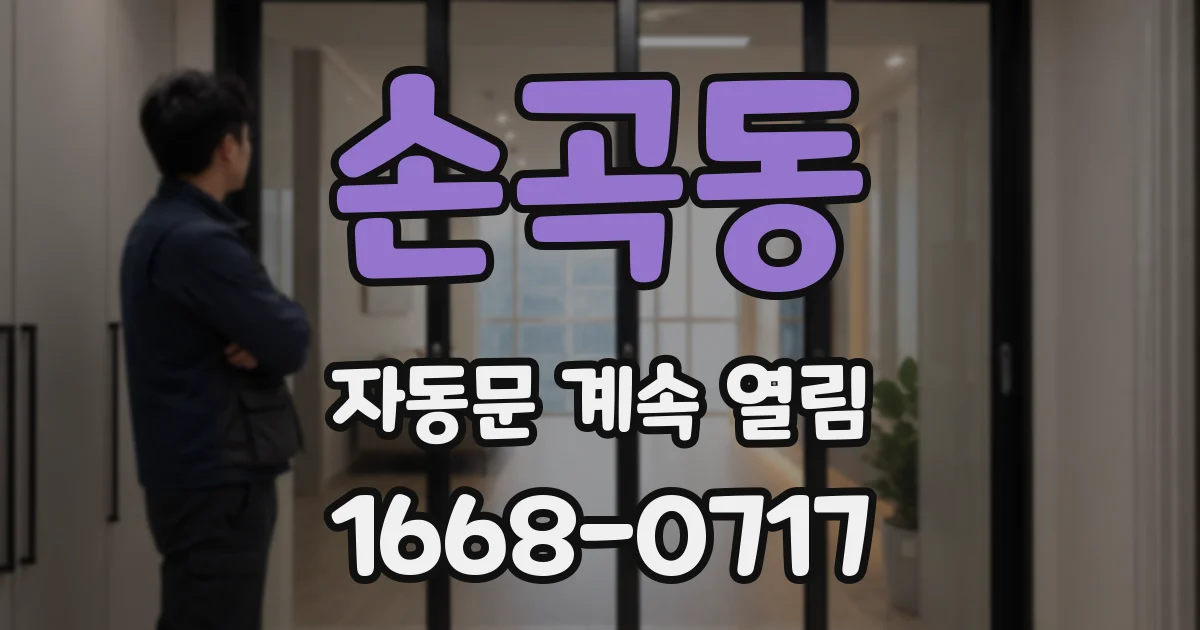 손곡동 자동문 계속 열림
