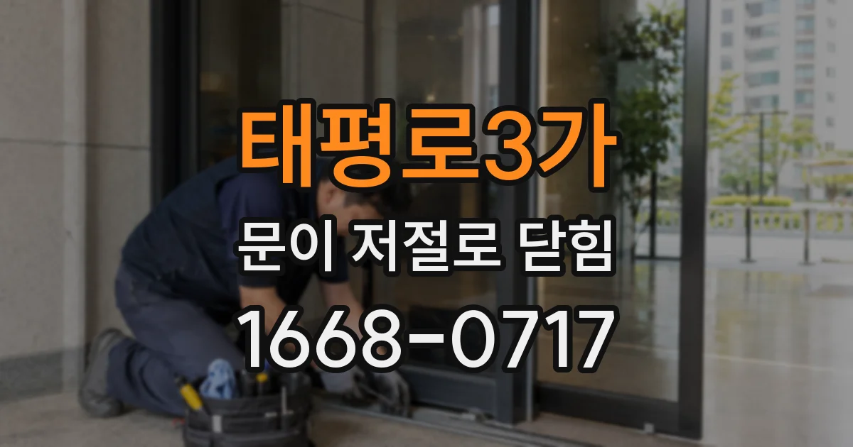 태평로3가 문이 저절로 닫힘