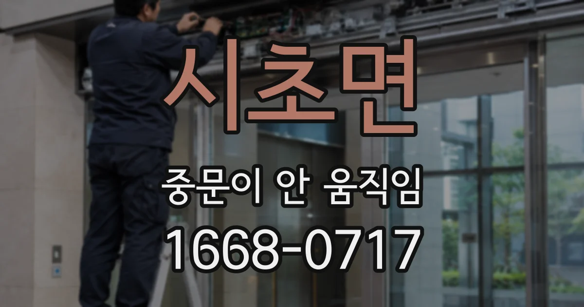 시초면 중문이 안 움직임