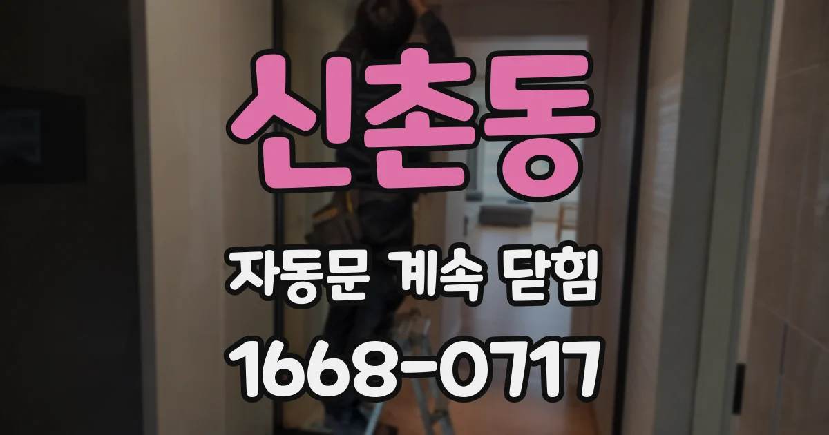 신촌동 자동문 계속 닫힘