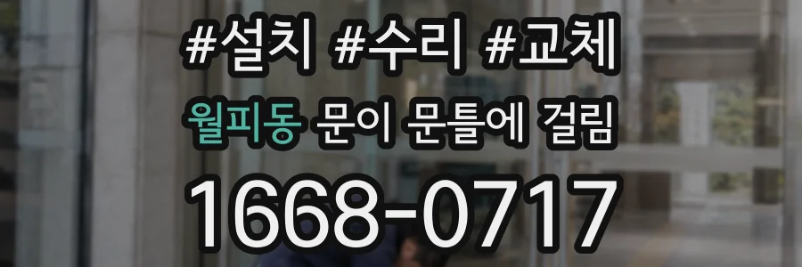 월피동 문이 문틀에 걸림