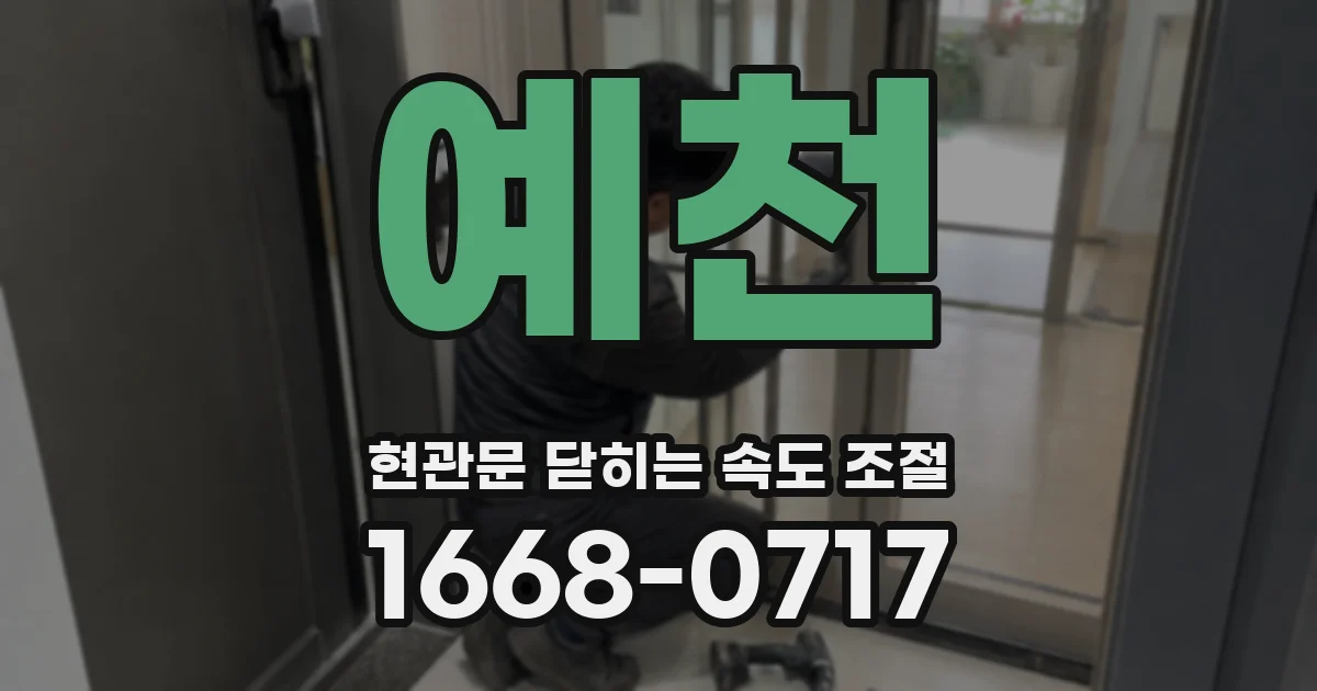 예천 현관문 닫히는 속도 조절