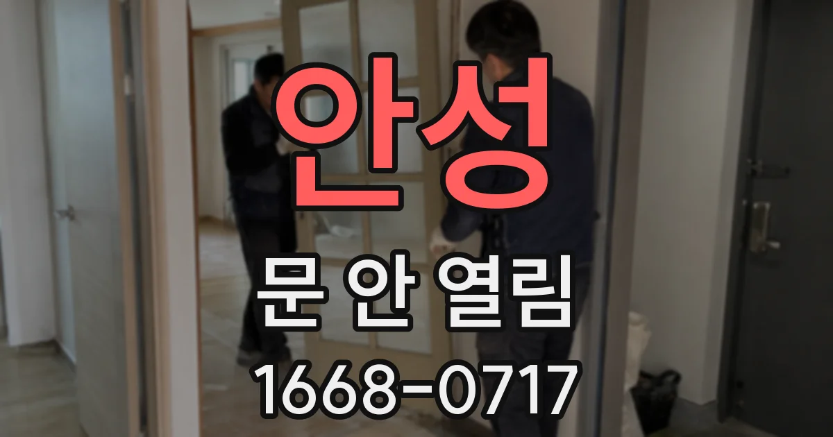 안성 문 안 열림