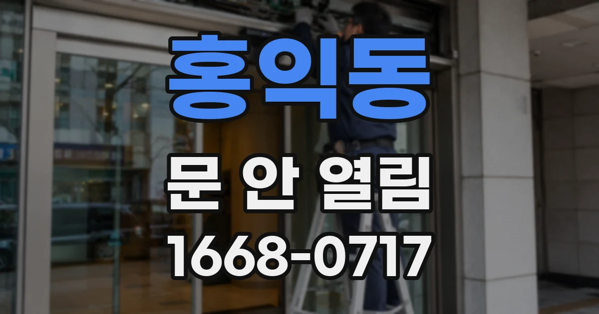 홍익동 문 안 열림