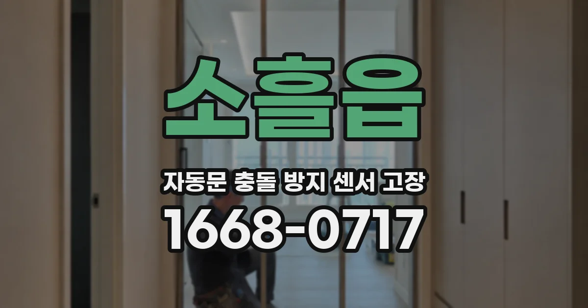 소흘읍 자동문 충돌 방지 센서 고장