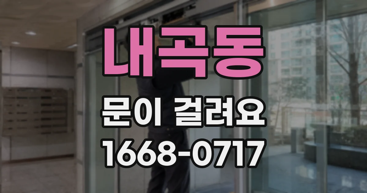 내곡동 문이 걸려요