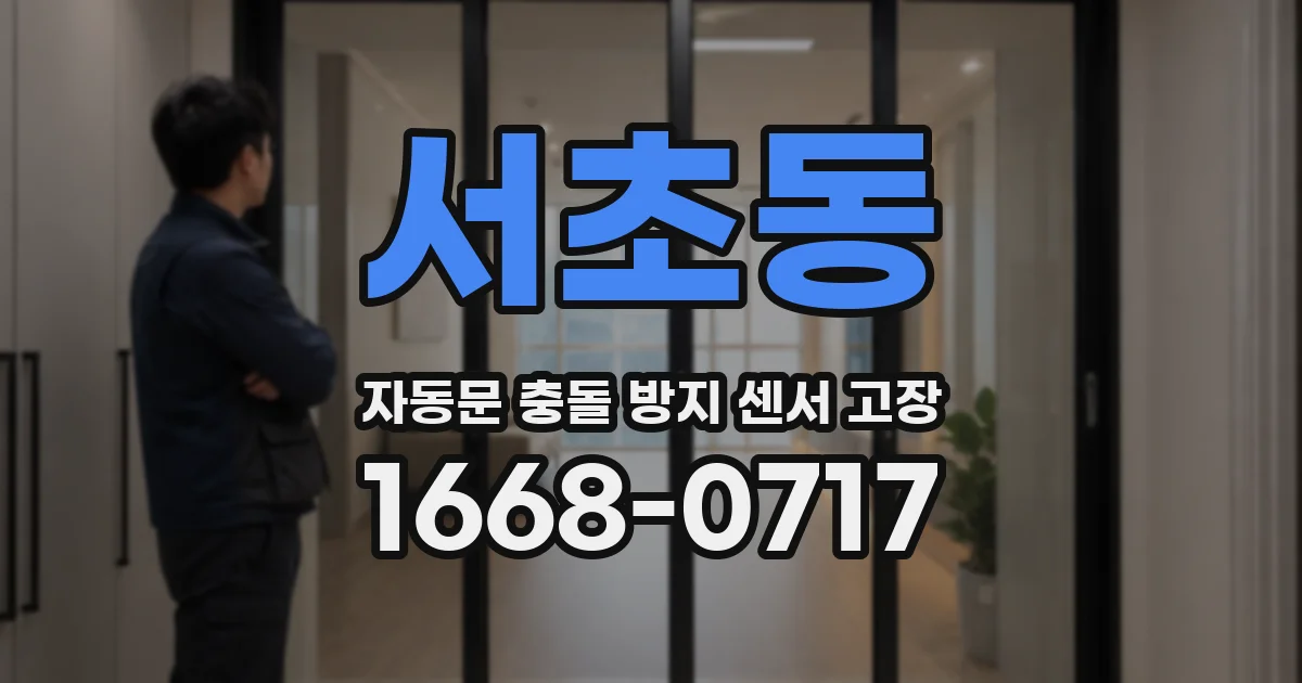 서초동 자동문 충돌 방지 센서 고장