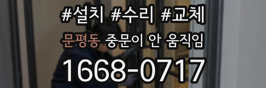 문평동 중문이 안 움직임