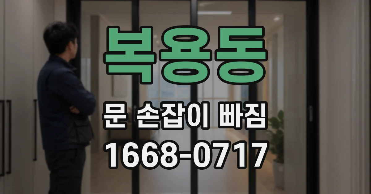 복용동 문 손잡이 빠짐
