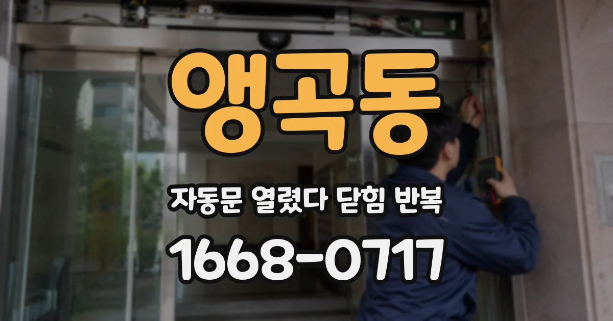 앵곡동 자동문 열렸다 닫힘 반복 증상은 문이 열렸다가 즉시 닫혀 버리거나, 잠시 멈춘 뒤 다시 움직일 때 확인됩니다.