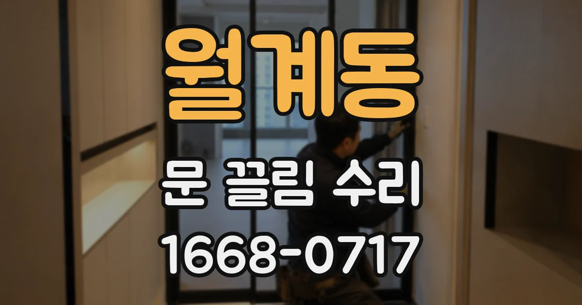 월계동 문 끌림 수리