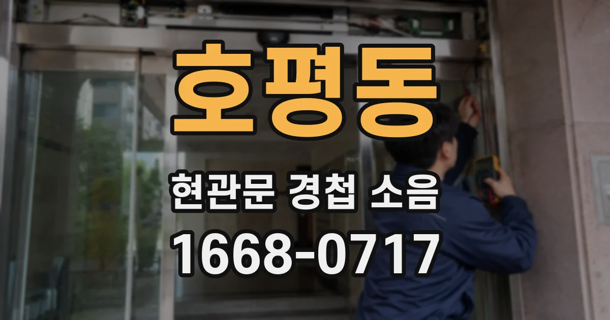 호평동 현관문 경첩 소음