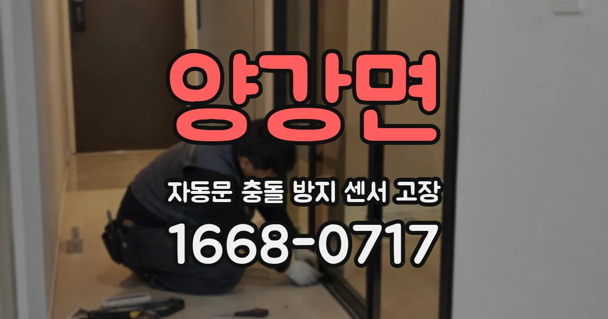 양강면 자동문 충돌 방지 센서 고장