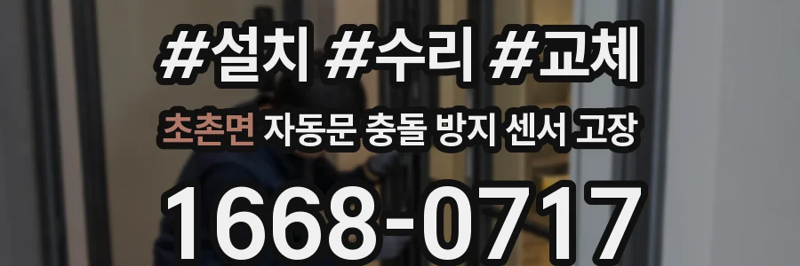 초촌면 자동문 충돌 방지 센서 고장