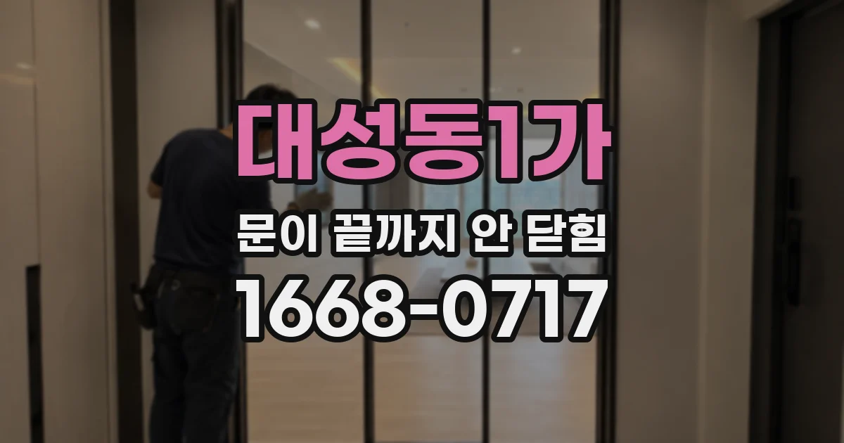 대성동1가 문이 끝까지 안 닫힘