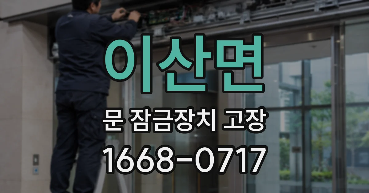이산면 문 잠금장치 고장