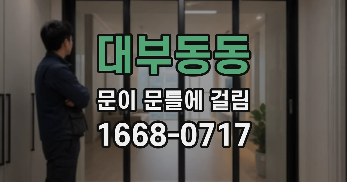 대부동동 문이 문틀에 걸림