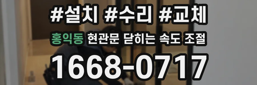 홍익동 현관문 닫히는 속도 조절