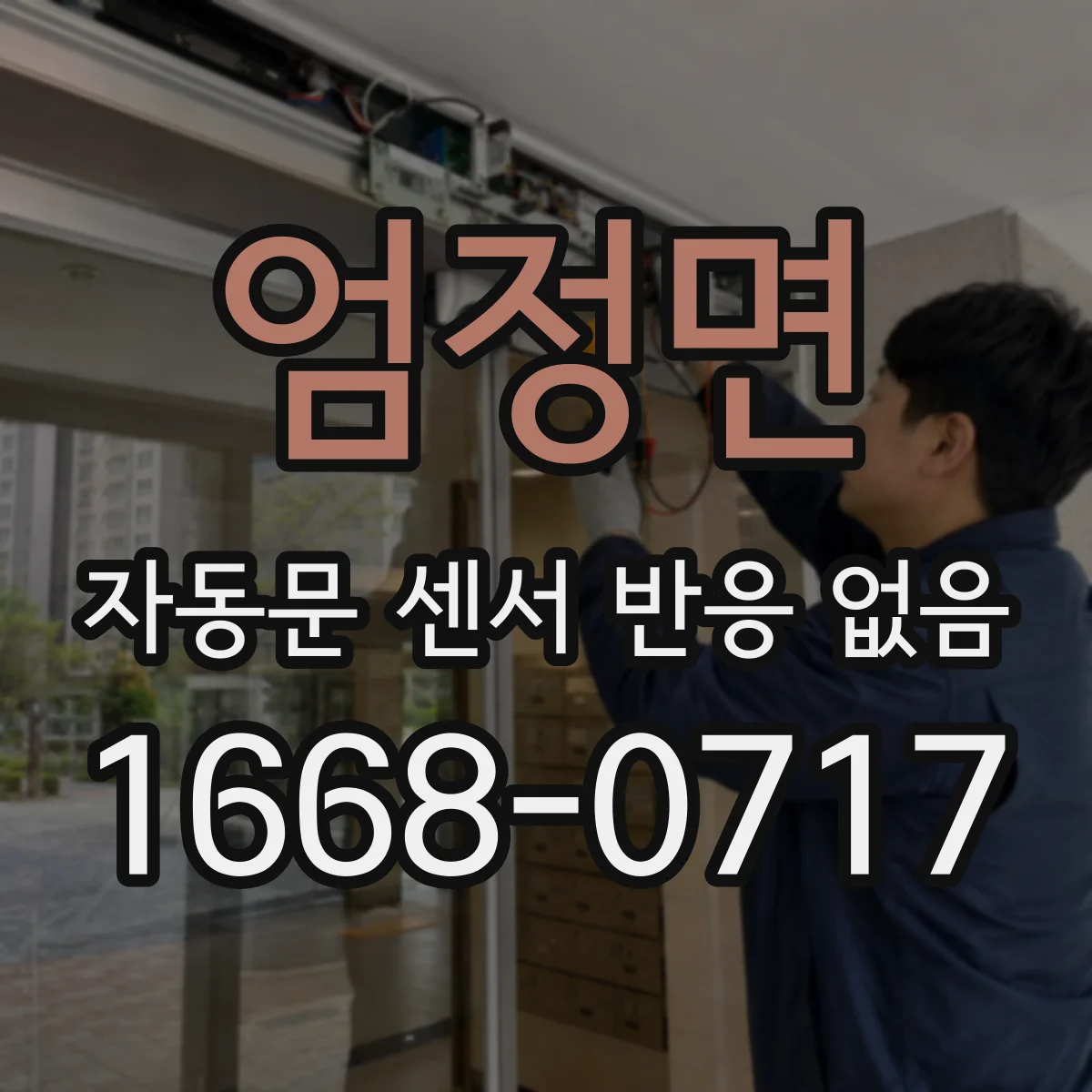 엄정면 자동문 센서 반응 없음