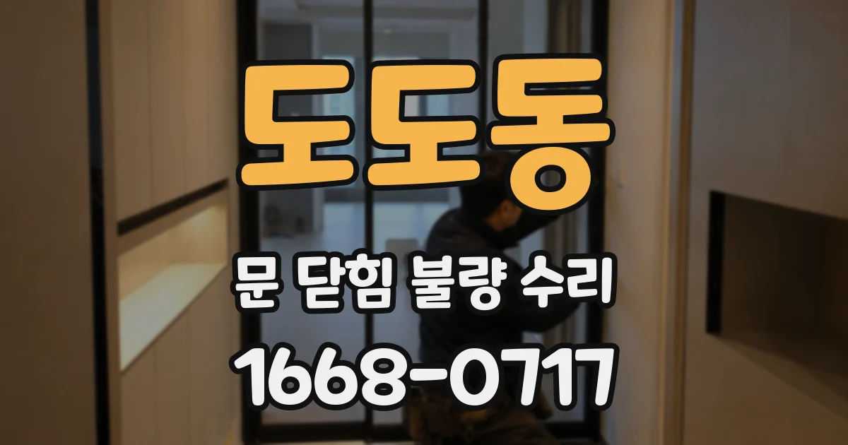도도동 문 닫힘 불량 수리