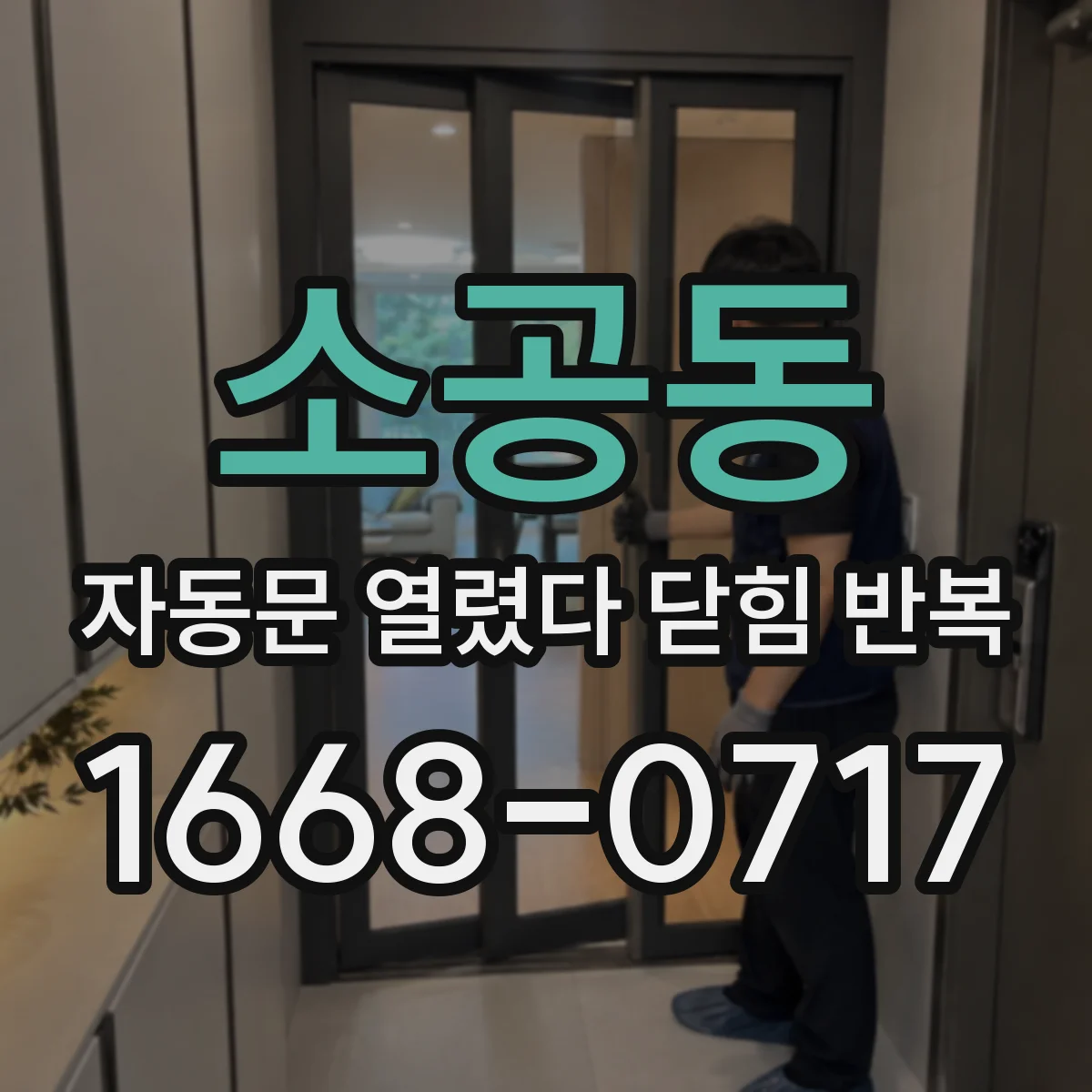 소공동 자동문 열렸다 닫힘 반복