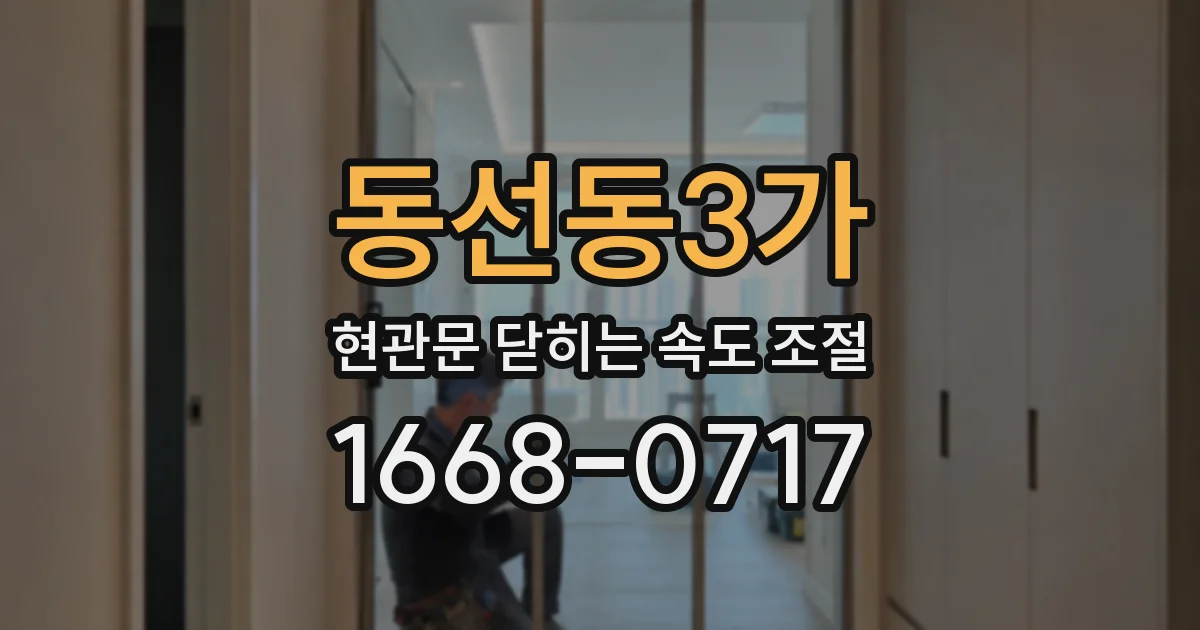 동선동3가 현관문 닫히는 속도 조절