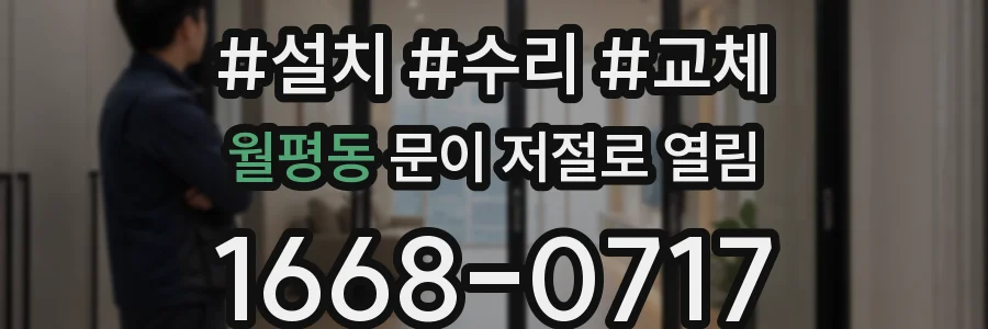월평동 문이 저절로 열림