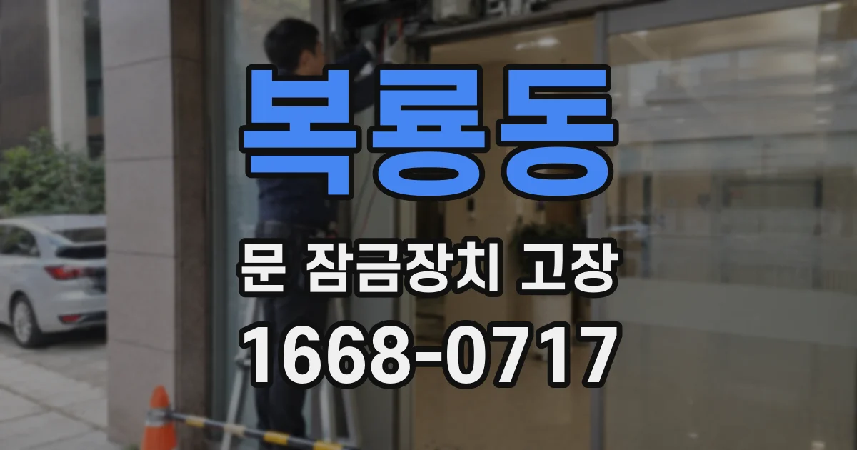 복룡동 문 잠금장치 고장